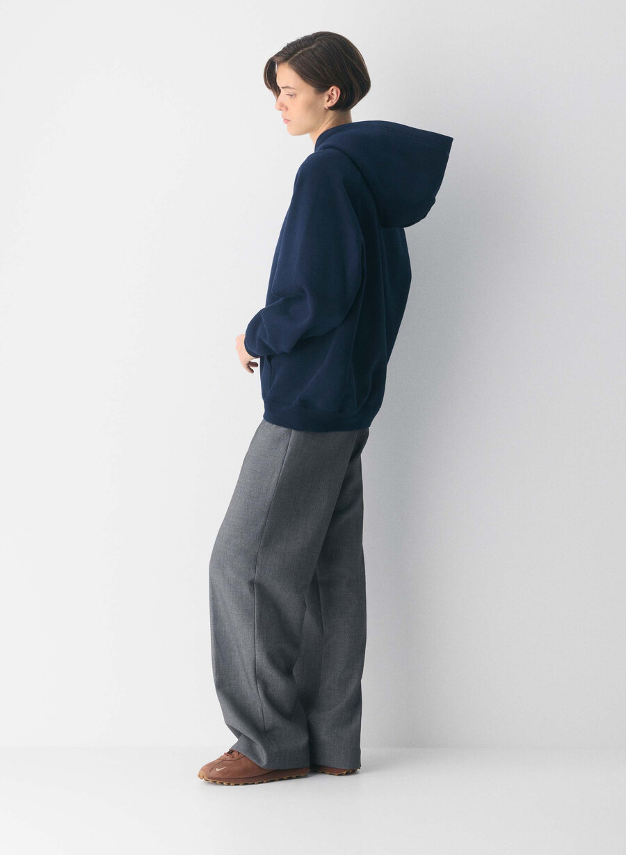 felpa con cappuccio cozy sweatfleece mega raglan admiral