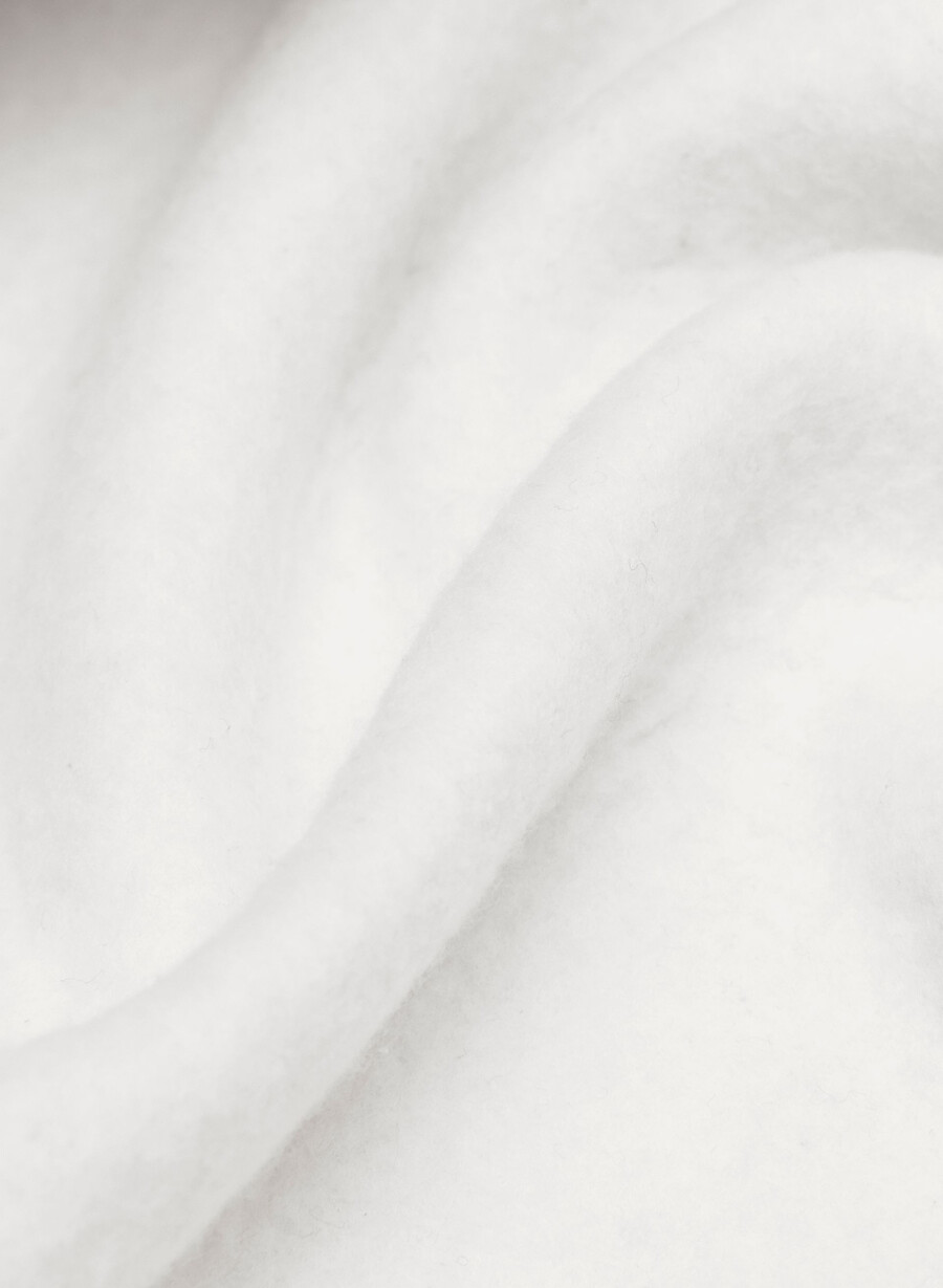 felpa con cappuccio cozy sweatfleece mega raglan heather cloud white