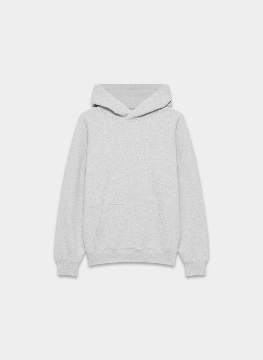 felpa con cappuccio cozy sweatfleece mega raglan heather chrome