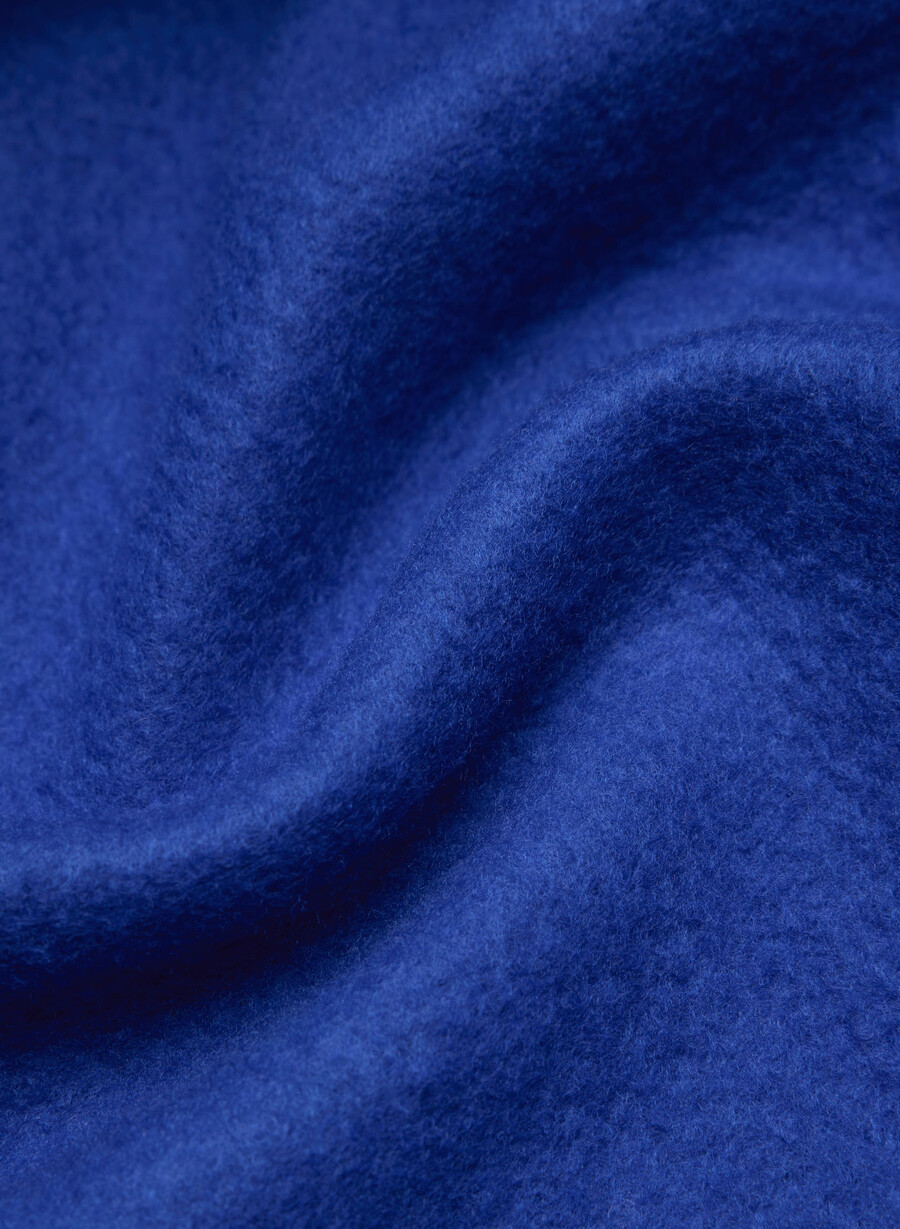 felpa in pile accogliente boyfriend con mezza zip blauze blue