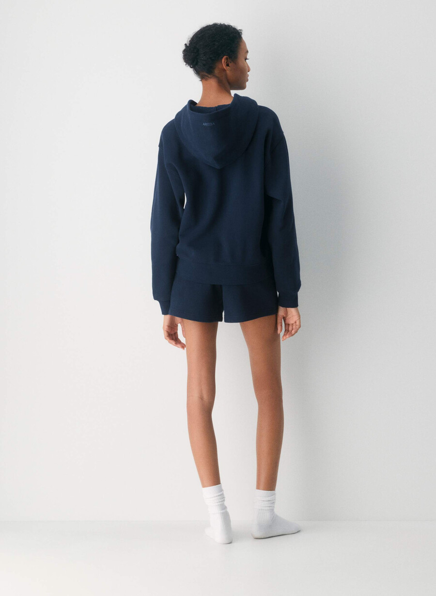 felpa con cappuccio e zip perfetta in pile accogliente admiral