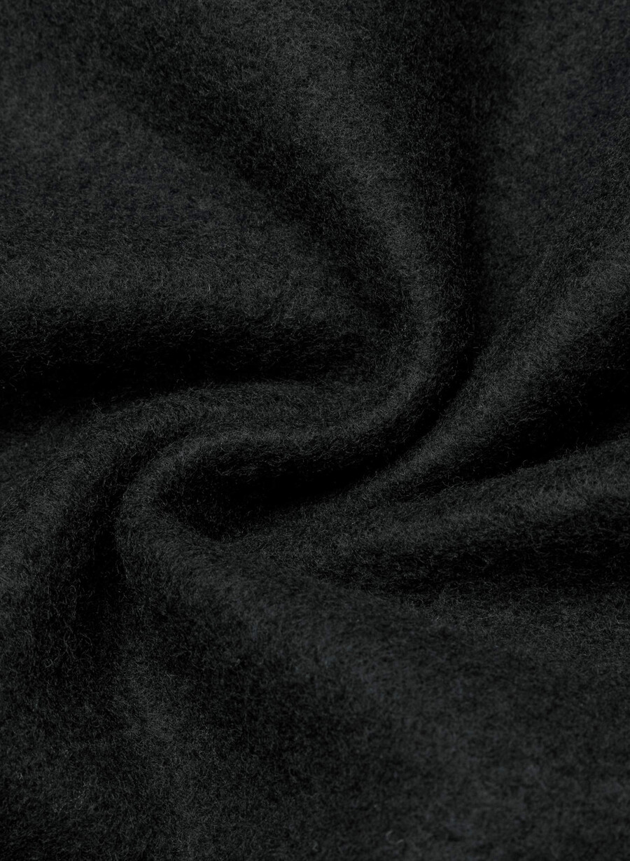 felpa con cappuccio e zip perfetta cozy sweatfleece nera