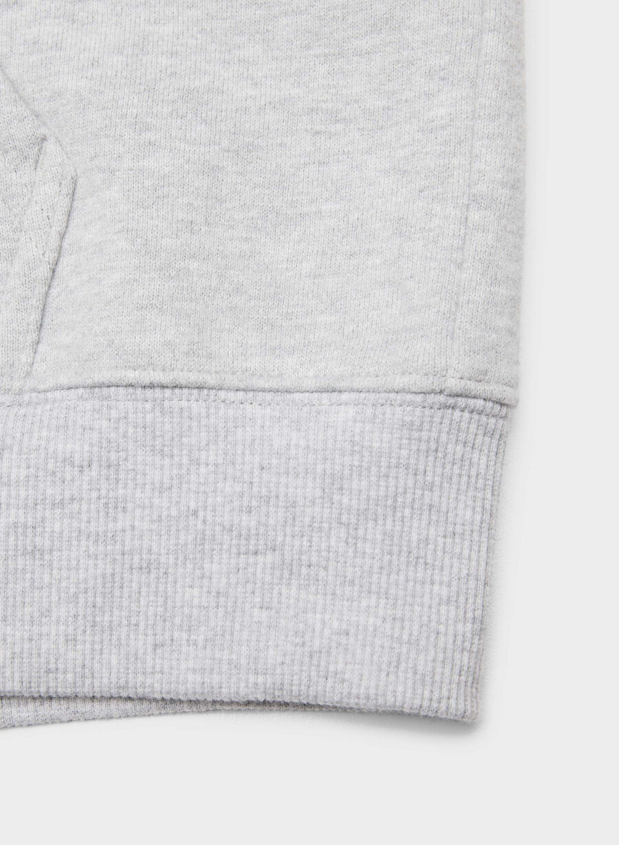 felpa con cappuccio e zip perfect in pile cozy heather chrome