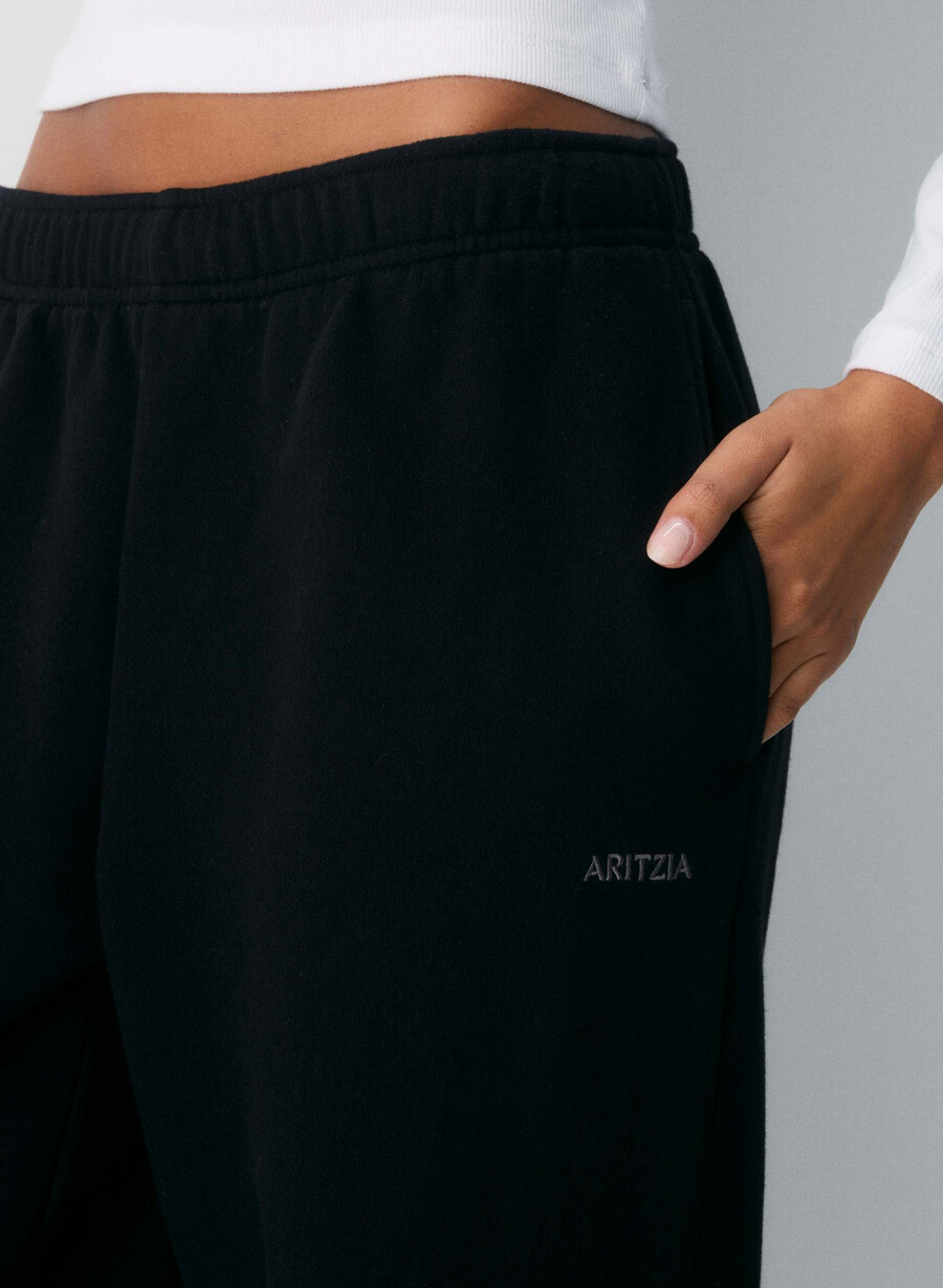 pantaloni della tuta cozy sweatfleece mega straight nero