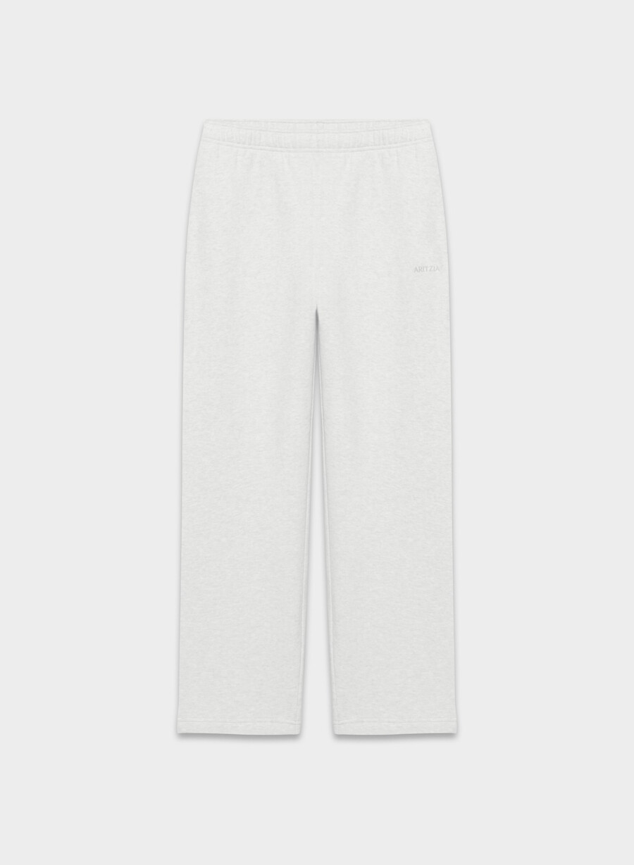 pantaloni da tuta cozy sweatfleece mega straight heather cloud white