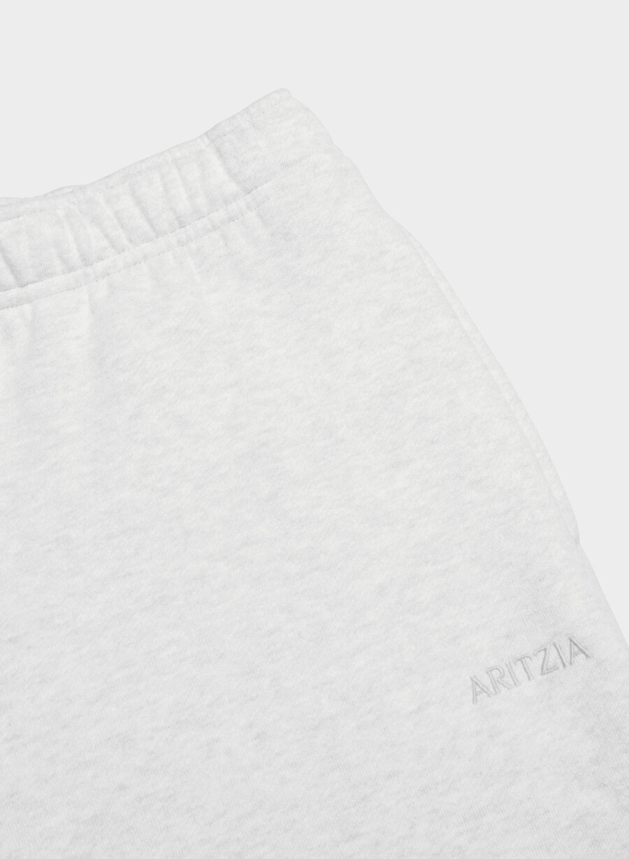 pantaloni da tuta cozy sweatfleece mega straight heather cloud white