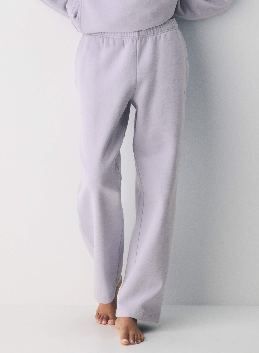 pantaloni della tuta cozy sweatfleece mega straight wildflower lilac