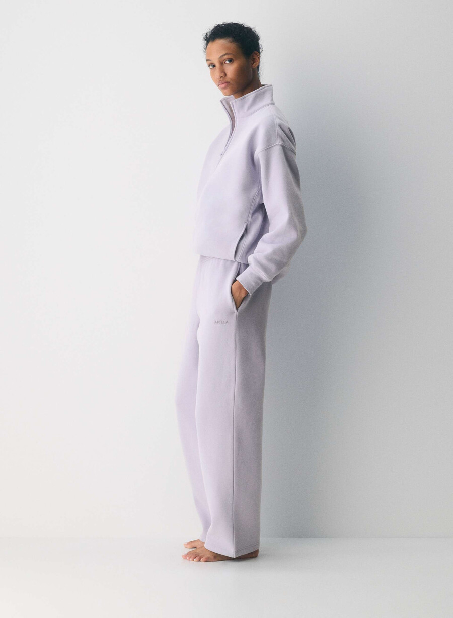 pantaloni della tuta cozy sweatfleece mega straight wildflower lilac