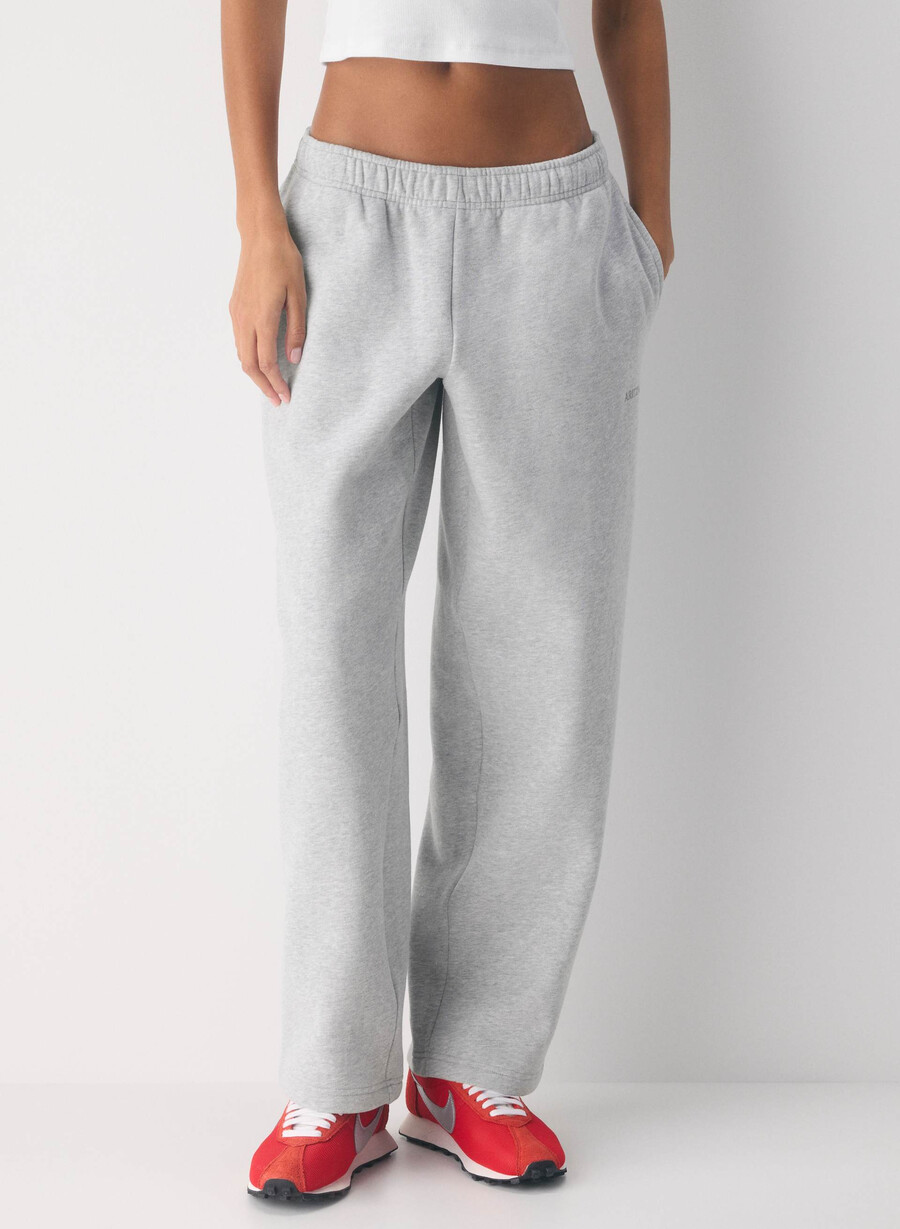 pantaloni da tuta cozy sweatfleece mega straight heather chrome