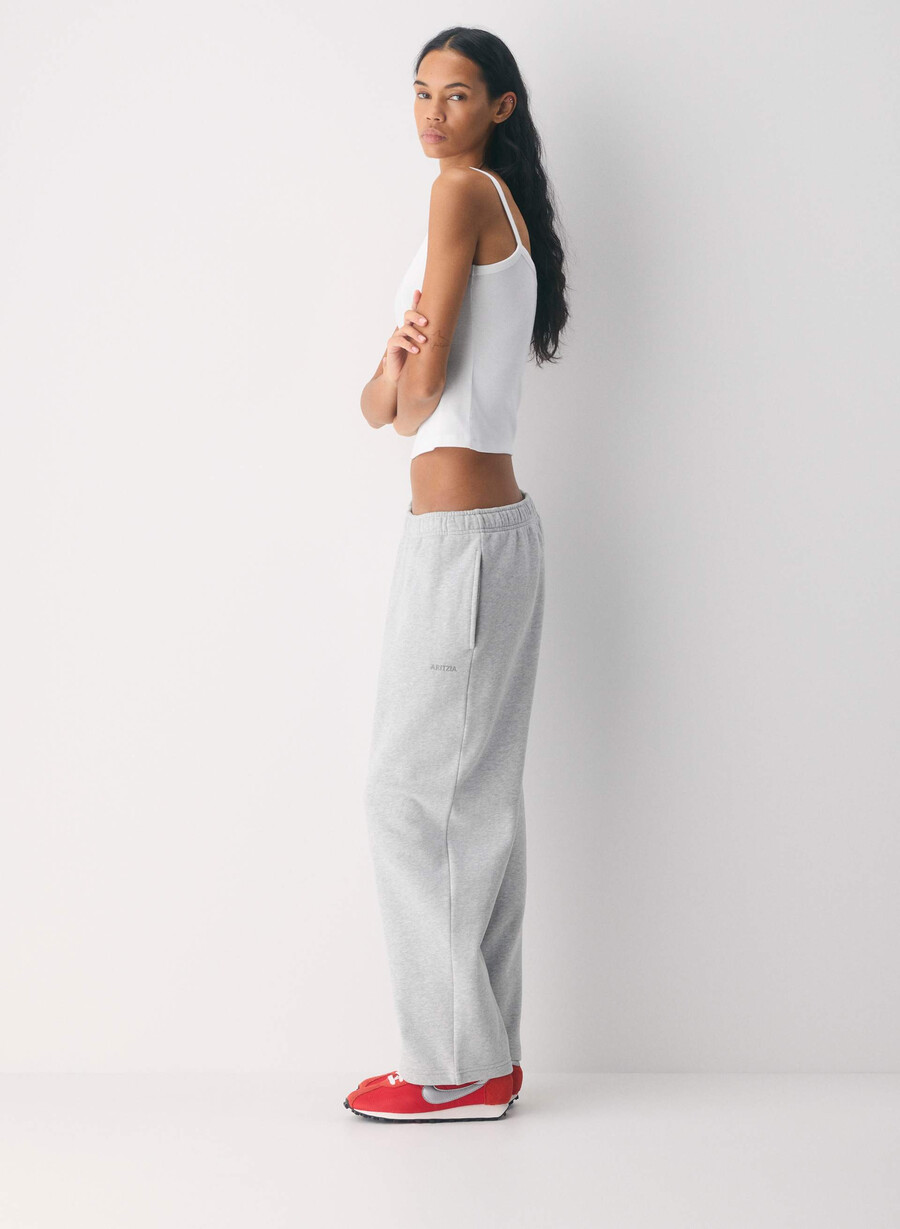 pantaloni da tuta cozy sweatfleece mega straight heather chrome