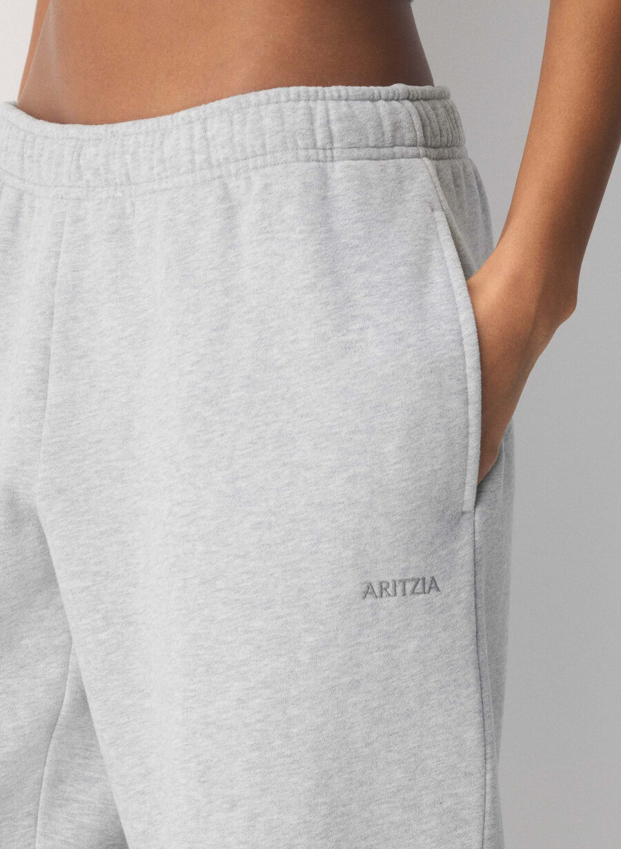 pantaloni da tuta cozy sweatfleece mega straight heather chrome