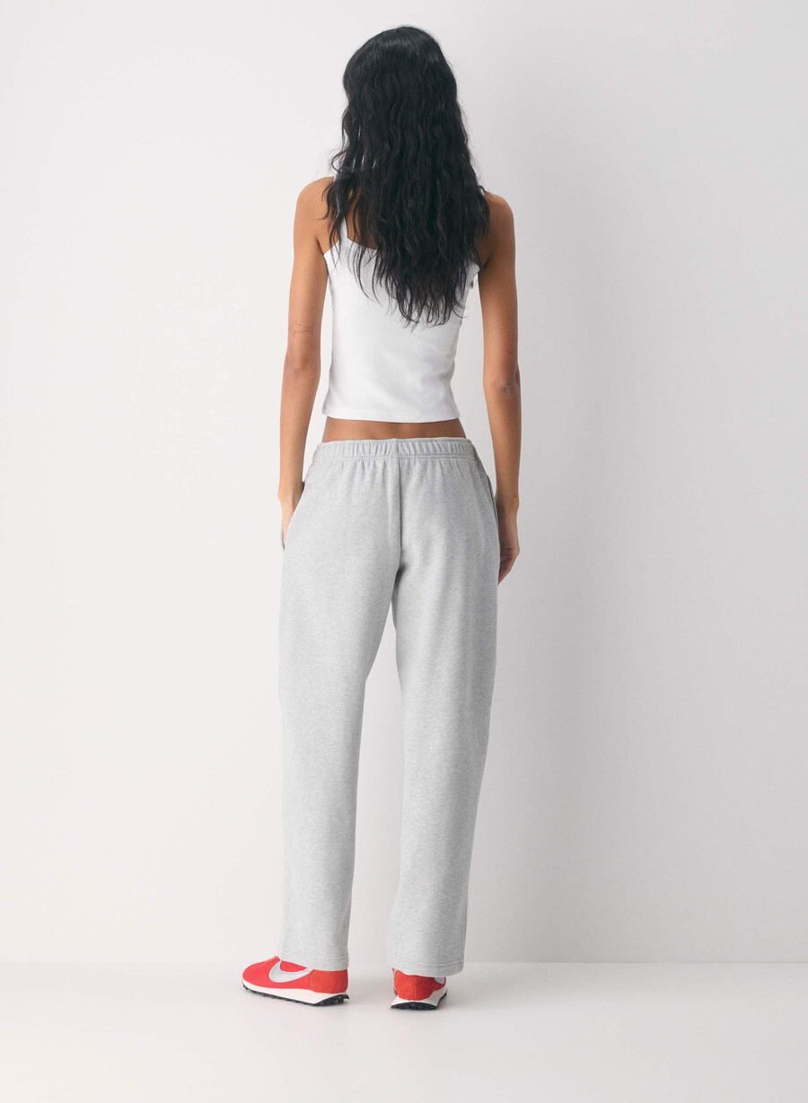 pantaloni da tuta cozy sweatfleece mega straight heather chrome