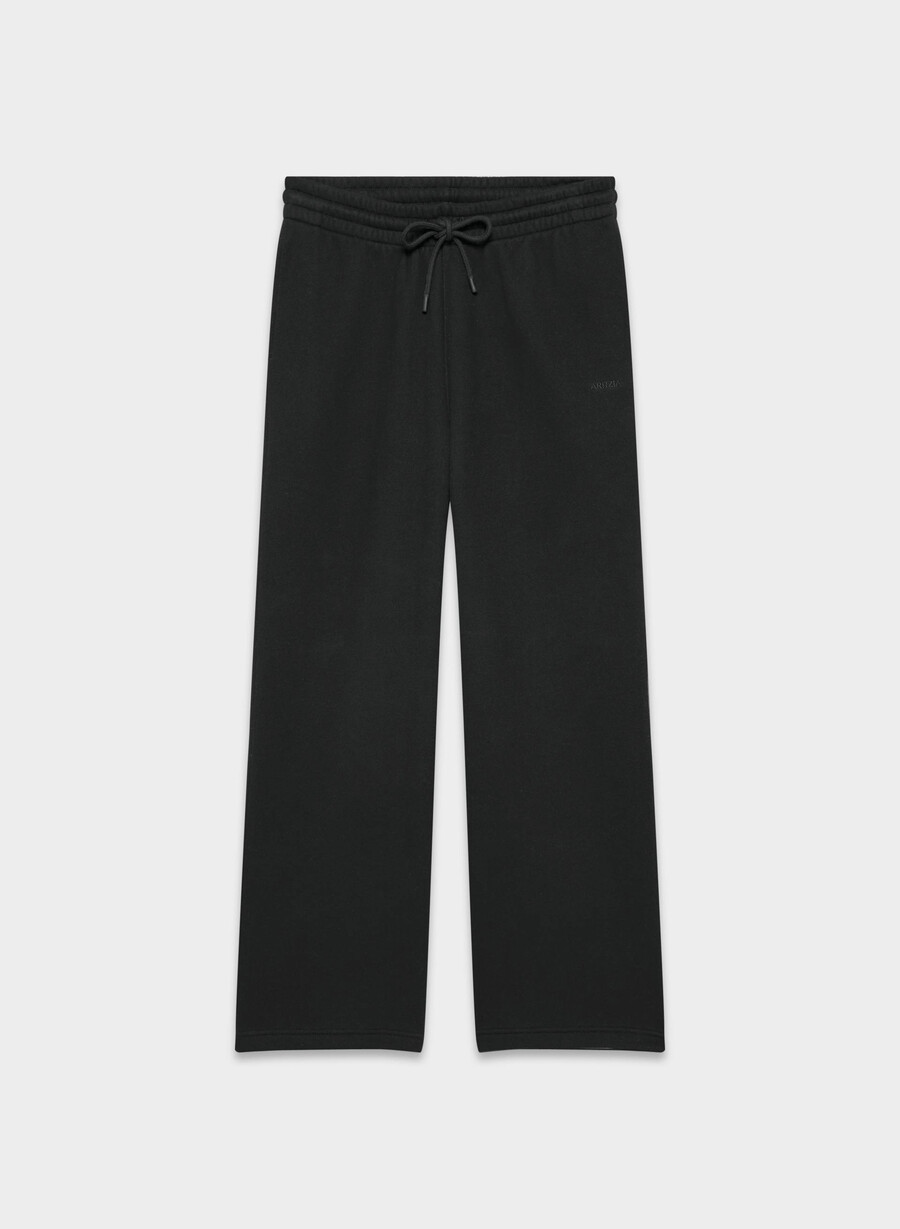 pantaloni larghi da tuta in pile cozy sweatfleece boyfriend nero