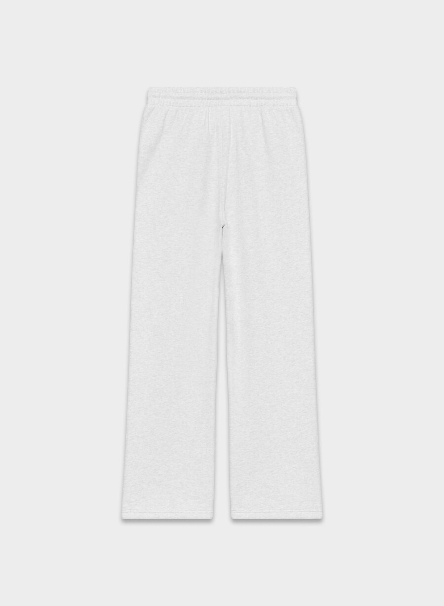 pantaloni larghi da tuta in pile cozy sweatfleece boyfriend heather cloud white