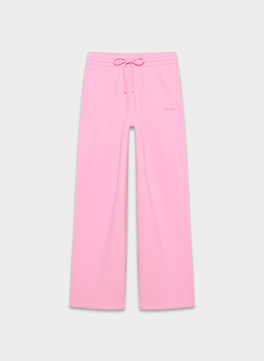 pantaloni larghi da tuta in pile cozy sweatfleece boyfriend morganite pink