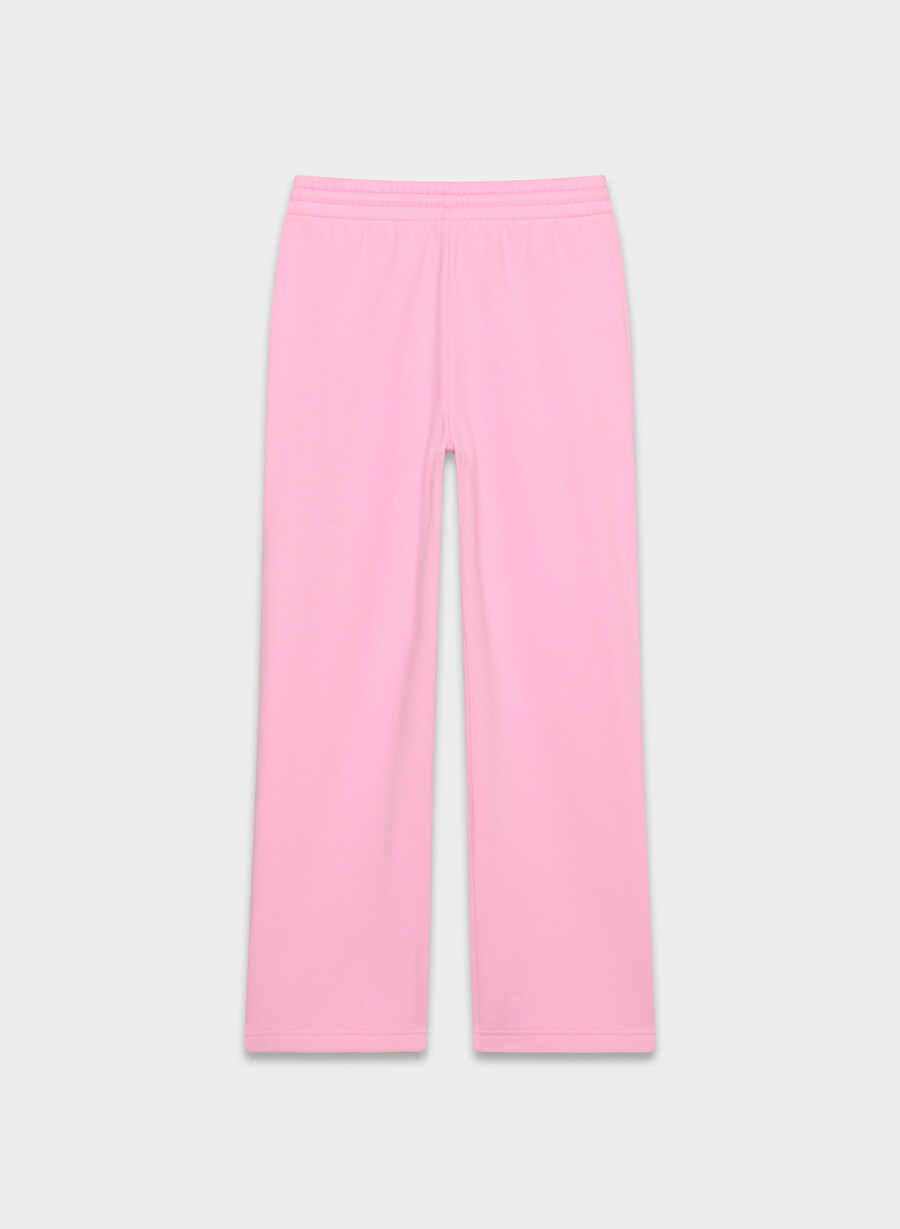 pantaloni larghi da tuta in pile cozy sweatfleece boyfriend morganite pink
