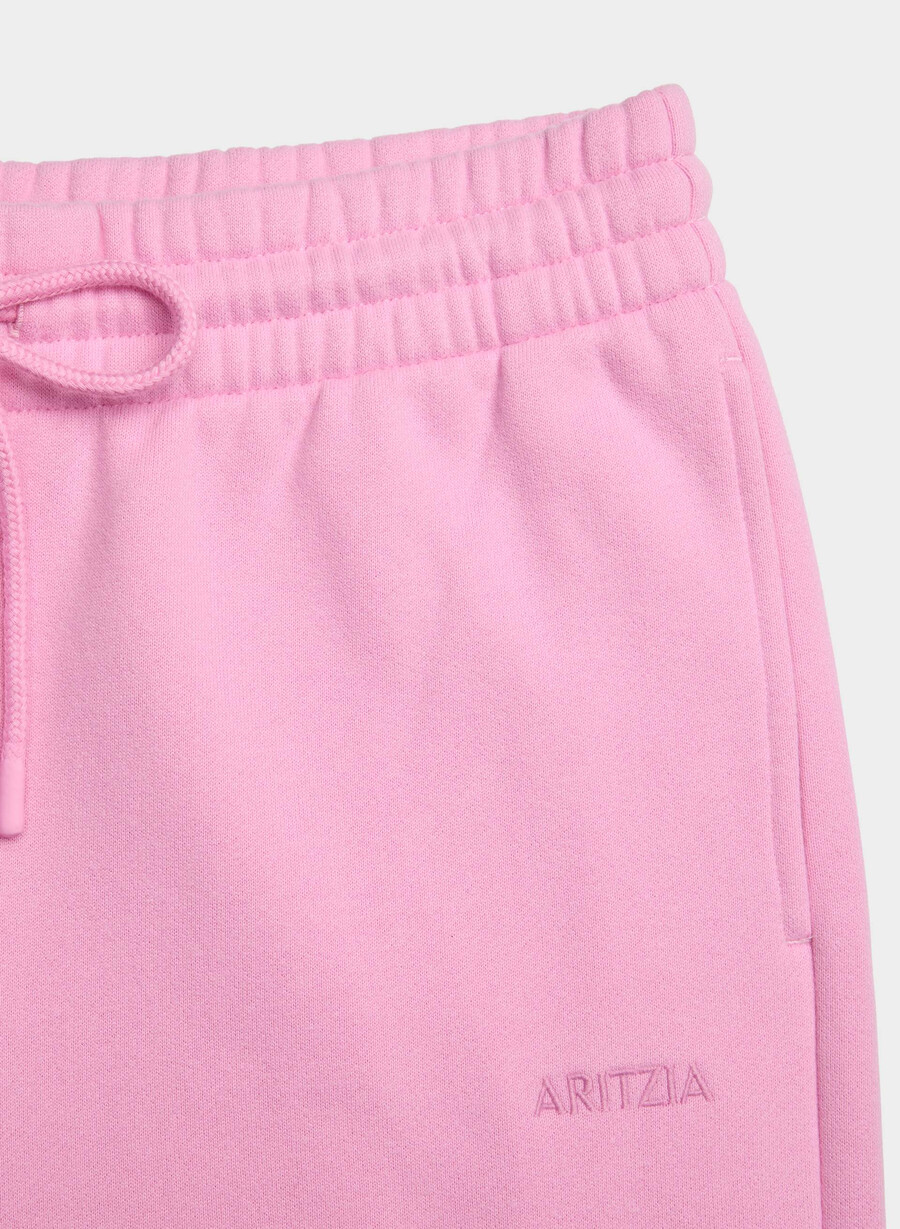 pantaloni larghi da tuta in pile cozy sweatfleece boyfriend morganite pink