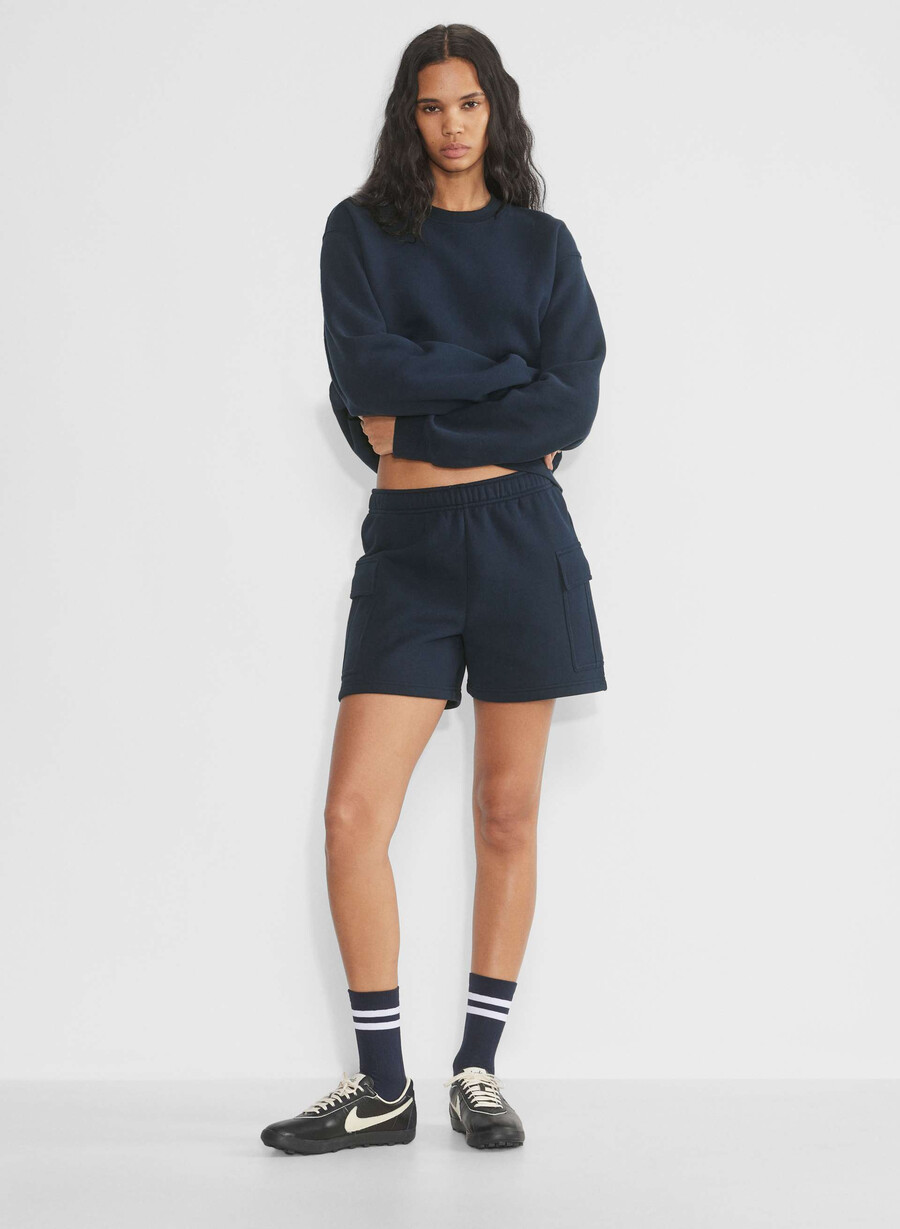 pantaloncini a metà coscia cozy sweatfleece mega cargo admiral