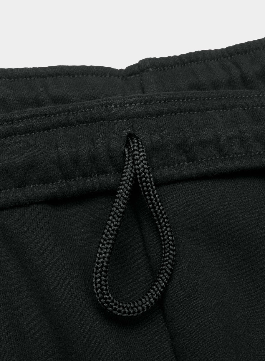 pantaloncini corti a metà coscia cozy sweatfleece mega cargo nero