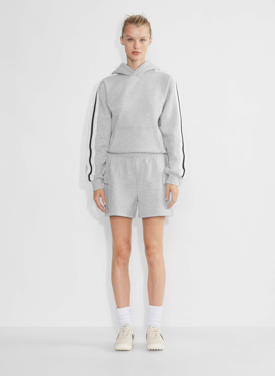 pantaloncini a metà coscia cozy sweatfleece mega cargo heather chrome