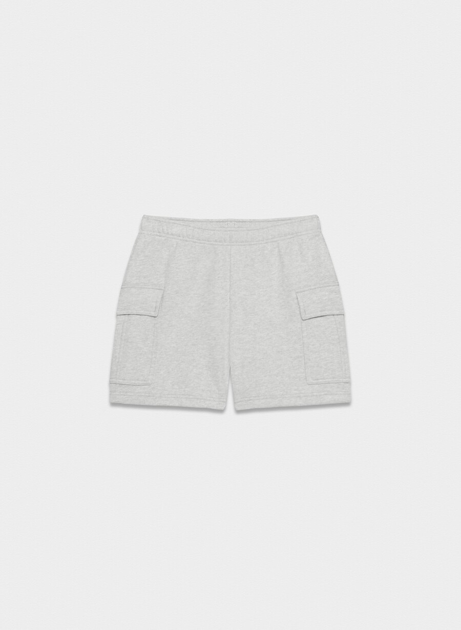 pantaloncini a metà coscia cozy sweatfleece mega cargo heather chrome