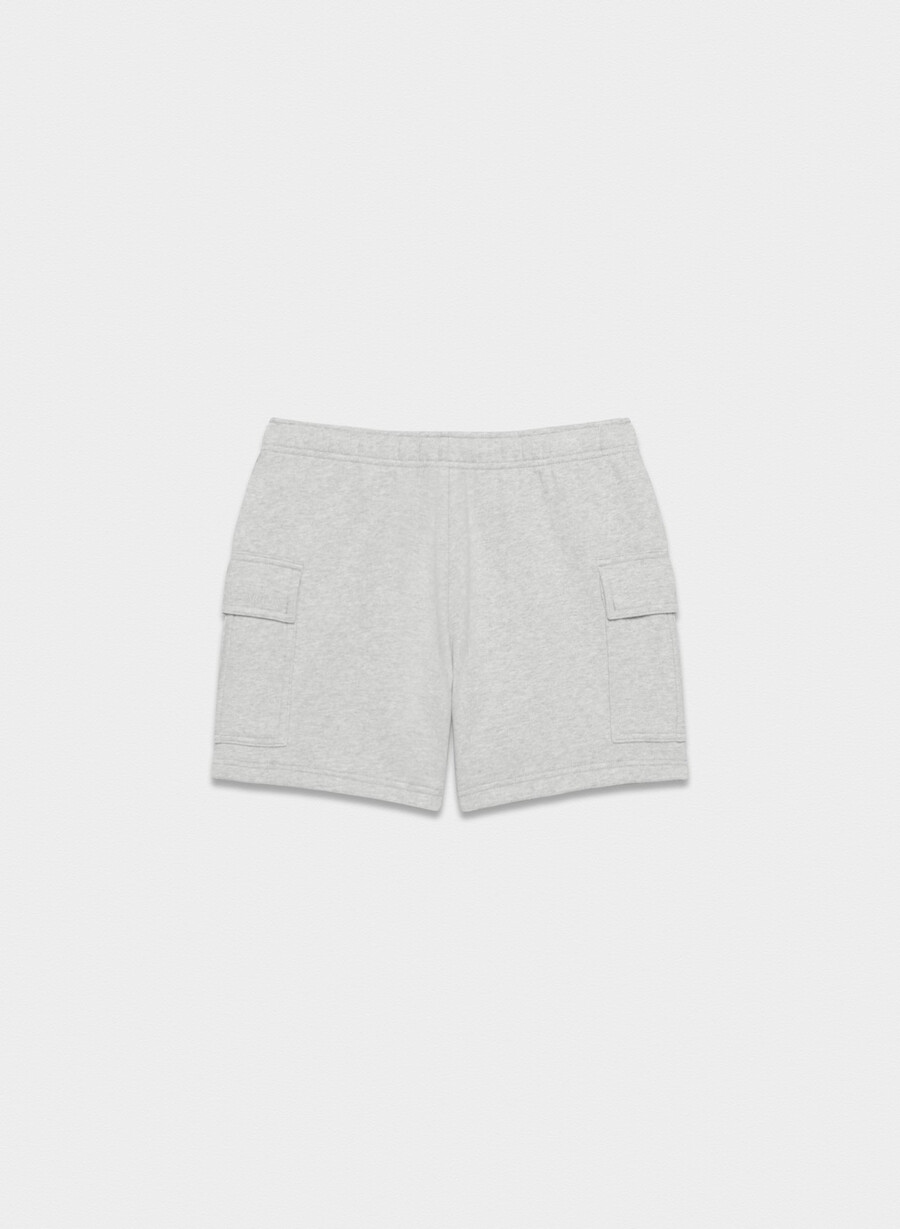 pantaloncini a metà coscia cozy sweatfleece mega cargo heather chrome
