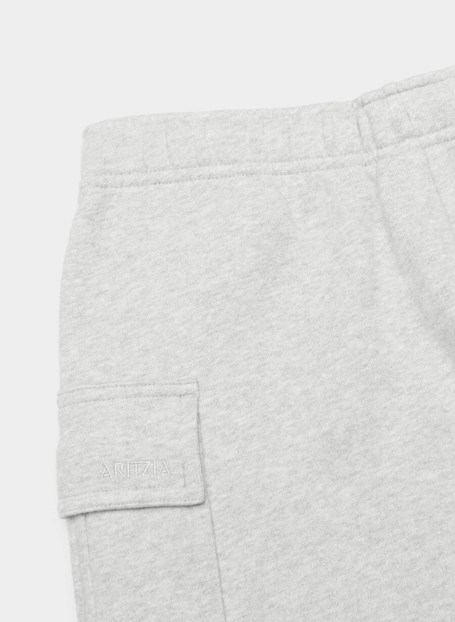 pantaloncini a metà coscia cozy sweatfleece mega cargo heather chrome
