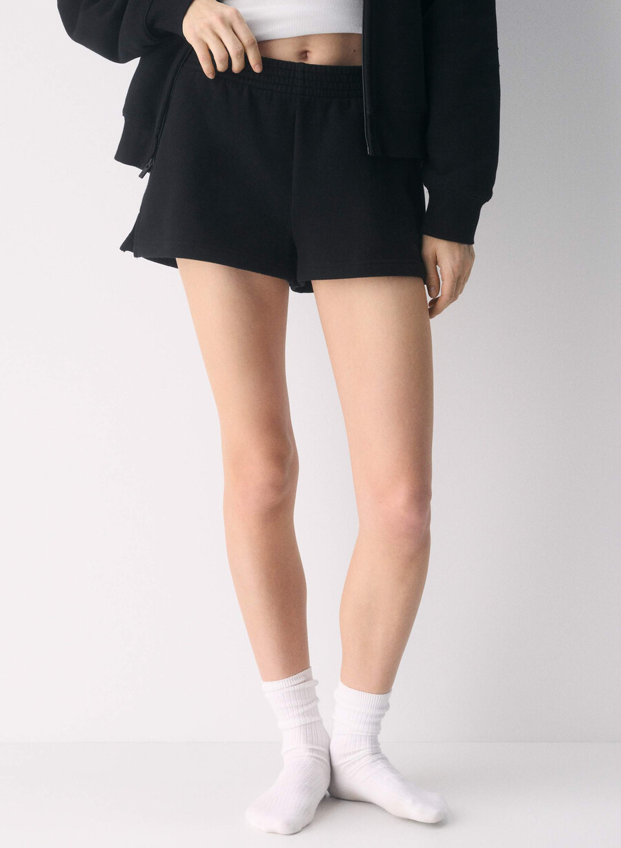 pantaloncini corti in felpa perfect micro neri