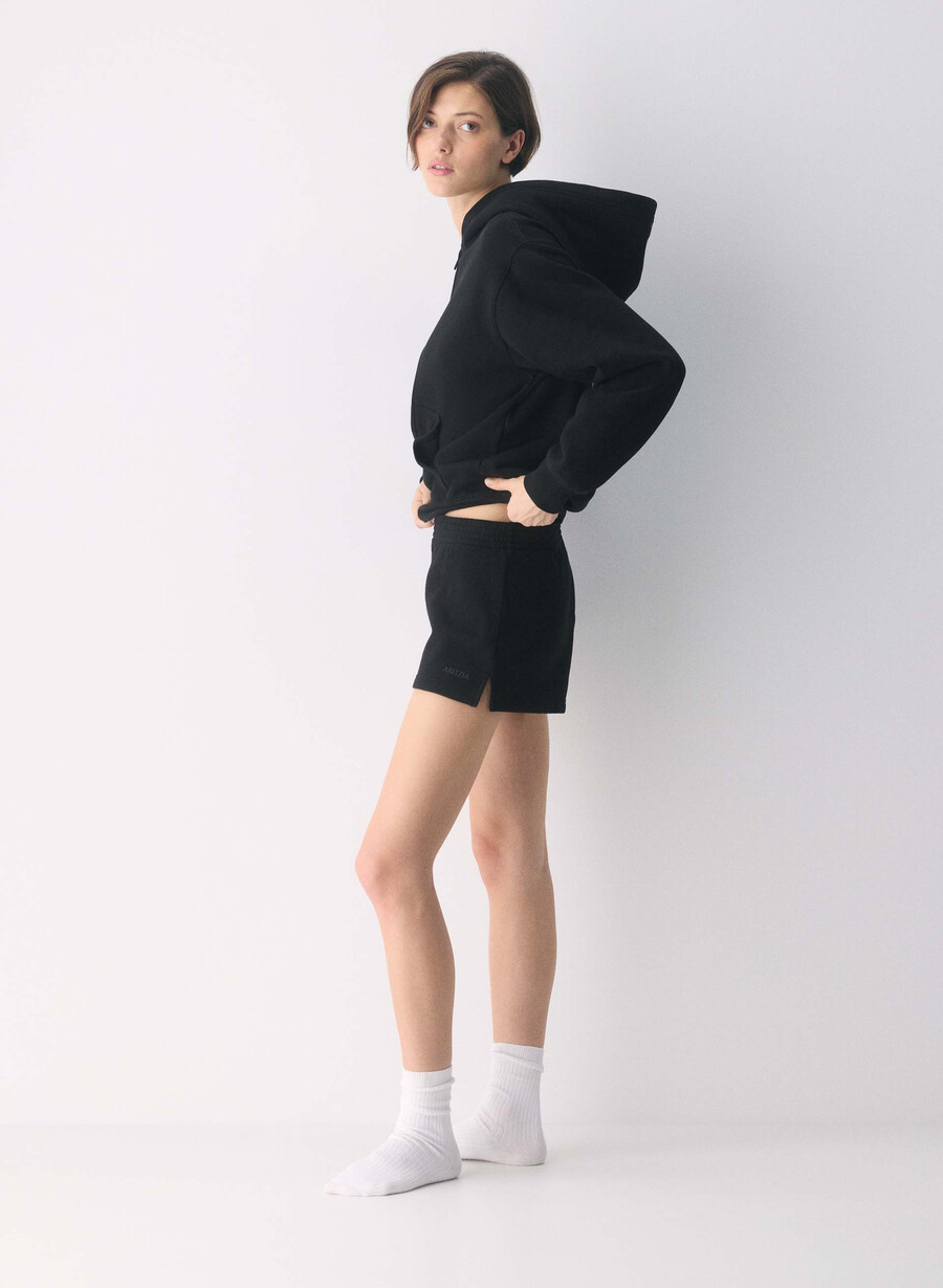 pantaloncini corti in felpa perfect micro neri