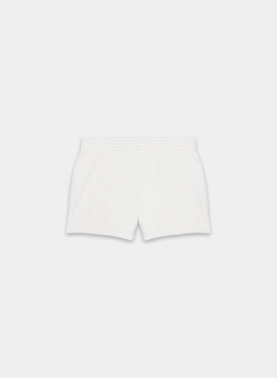 pantaloncini in felpa perfect micro cozy sweatfleece heather cloud white
