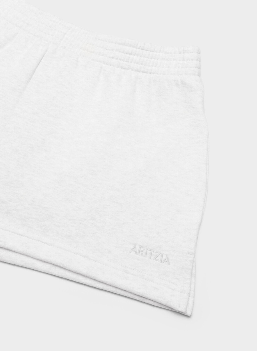 pantaloncini in felpa perfect micro cozy sweatfleece heather cloud white