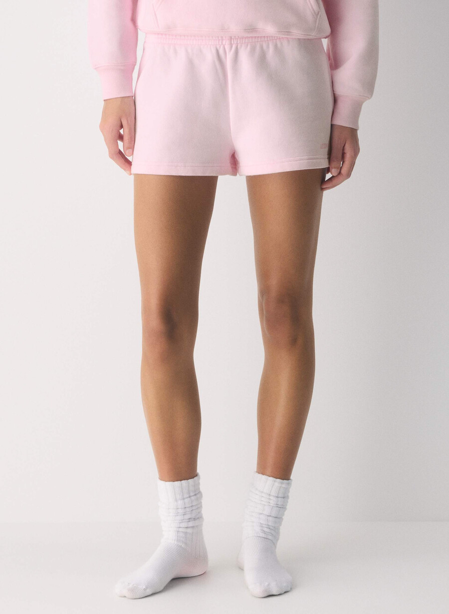 pantaloncini corti in felpa perfect micro villa pink
