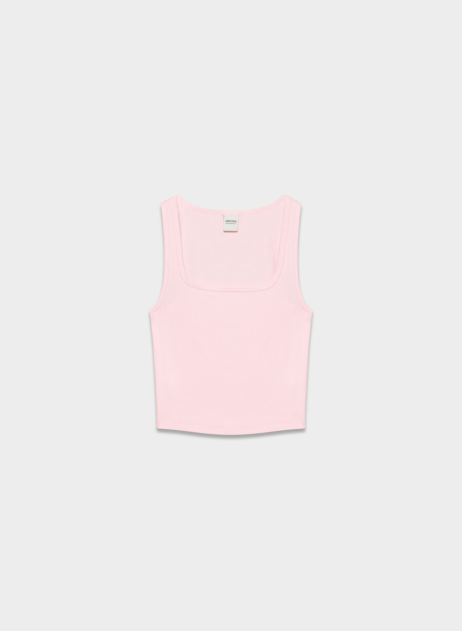 canotta con vita elasticizzata homestretch rib frequency villa pink