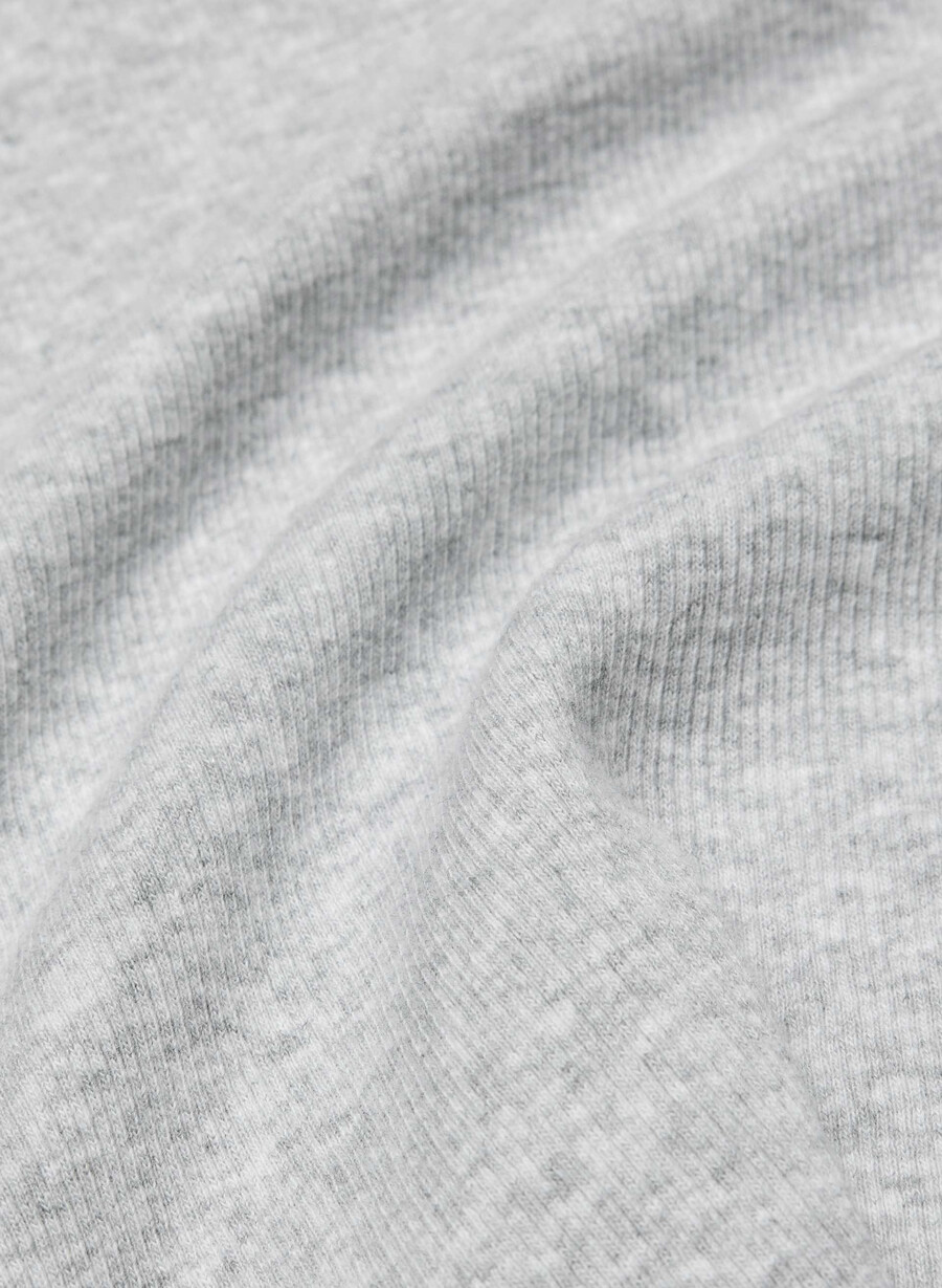 canotta con scollo a v e pizzo a coste homestretch heather chrome