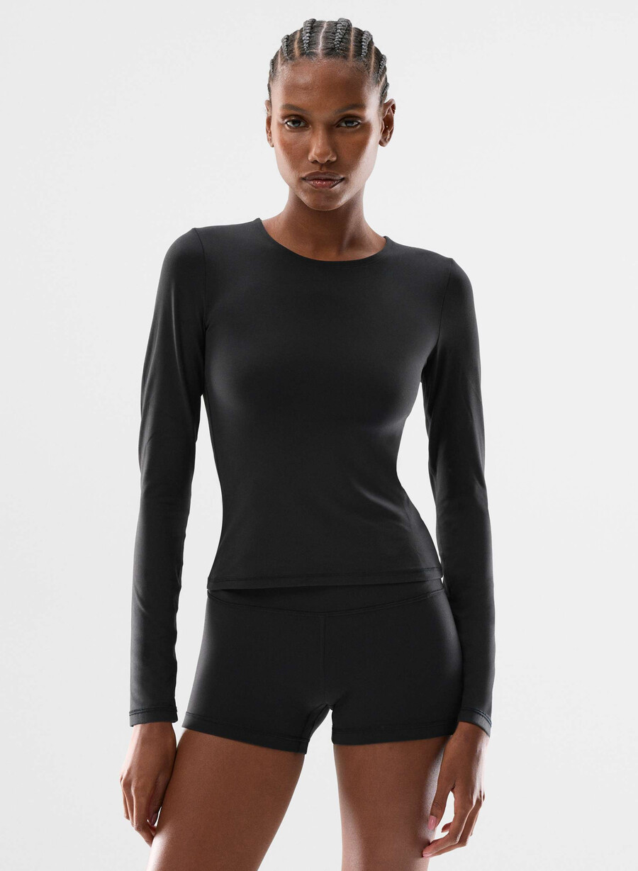 butter cheeky hi-rise 3 short nero