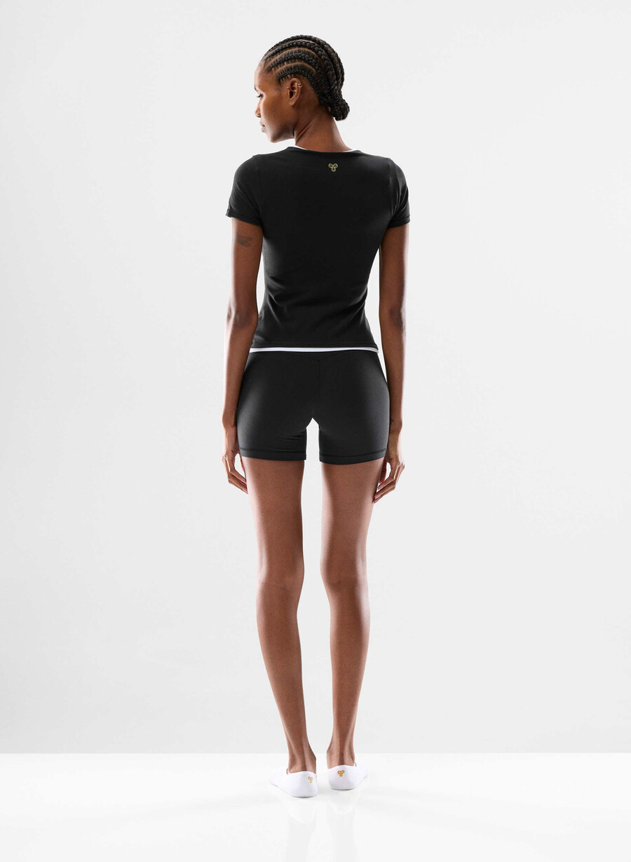 butter cheeky hi-rise 5 short nero
