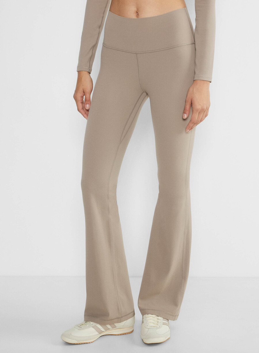 butter leggings a vita alta svasati nomad taupe