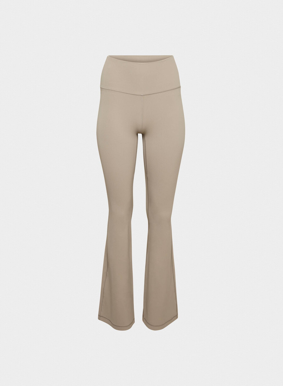butter leggings a vita alta svasati nomad taupe
