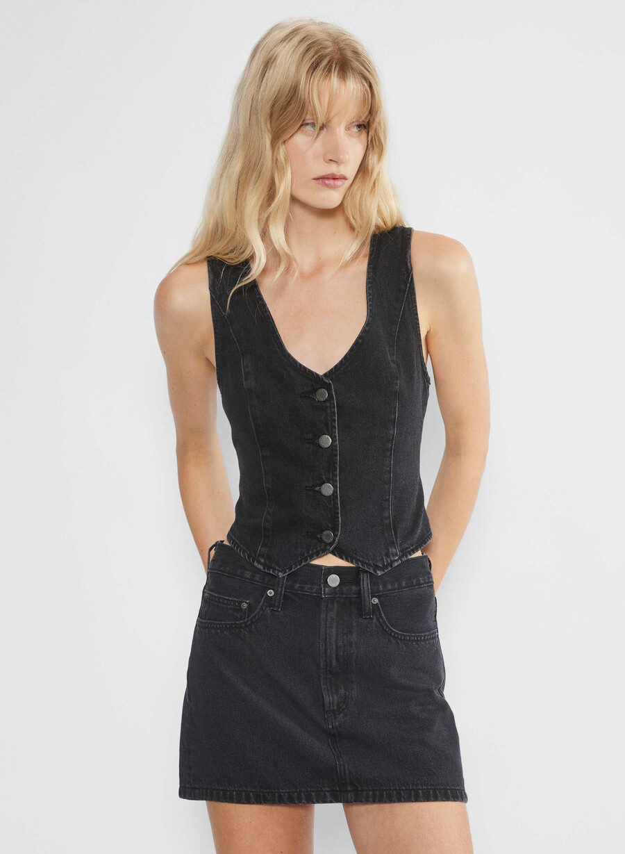 denim forum il gilet in denim mia degli anni 90 eyeliner nero