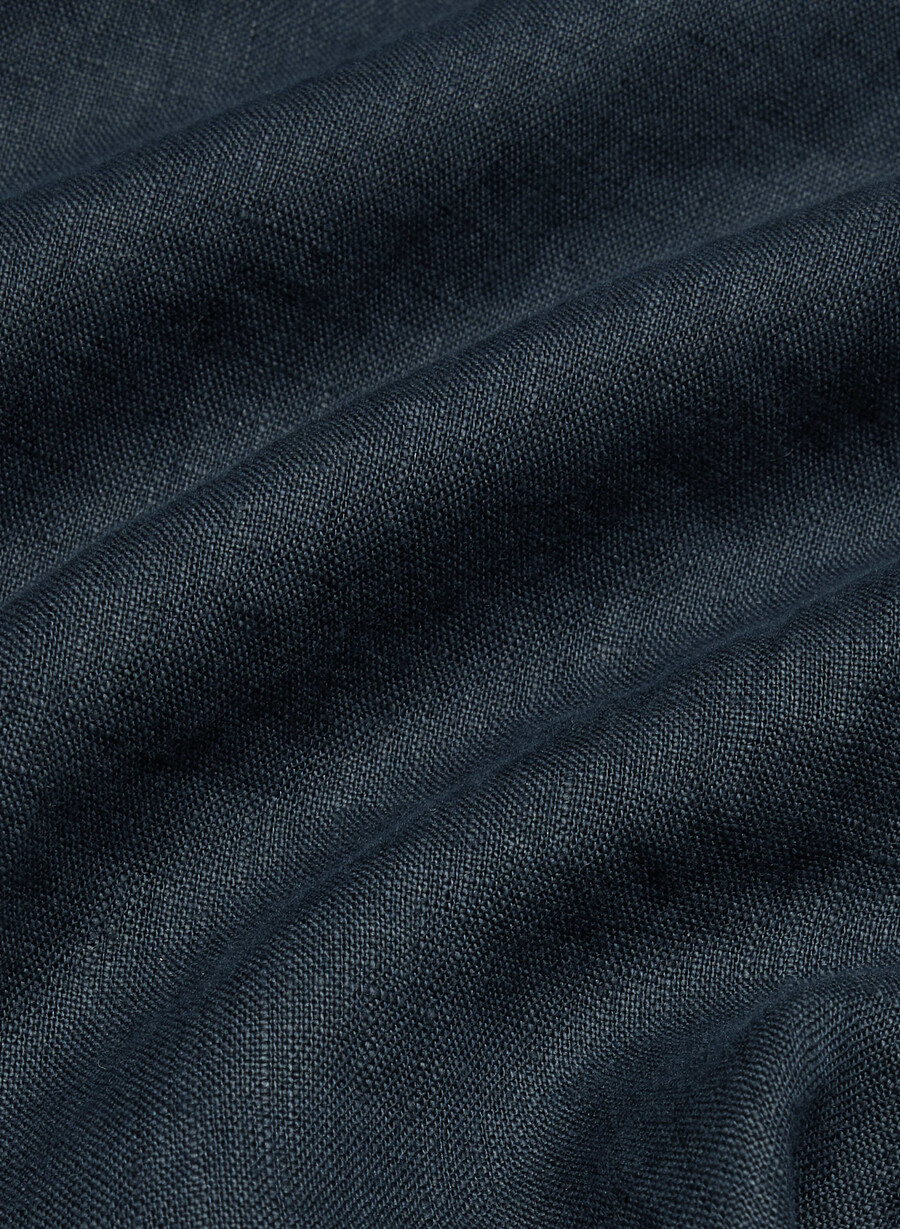 camicia in lino rilassata reminisce dark navy