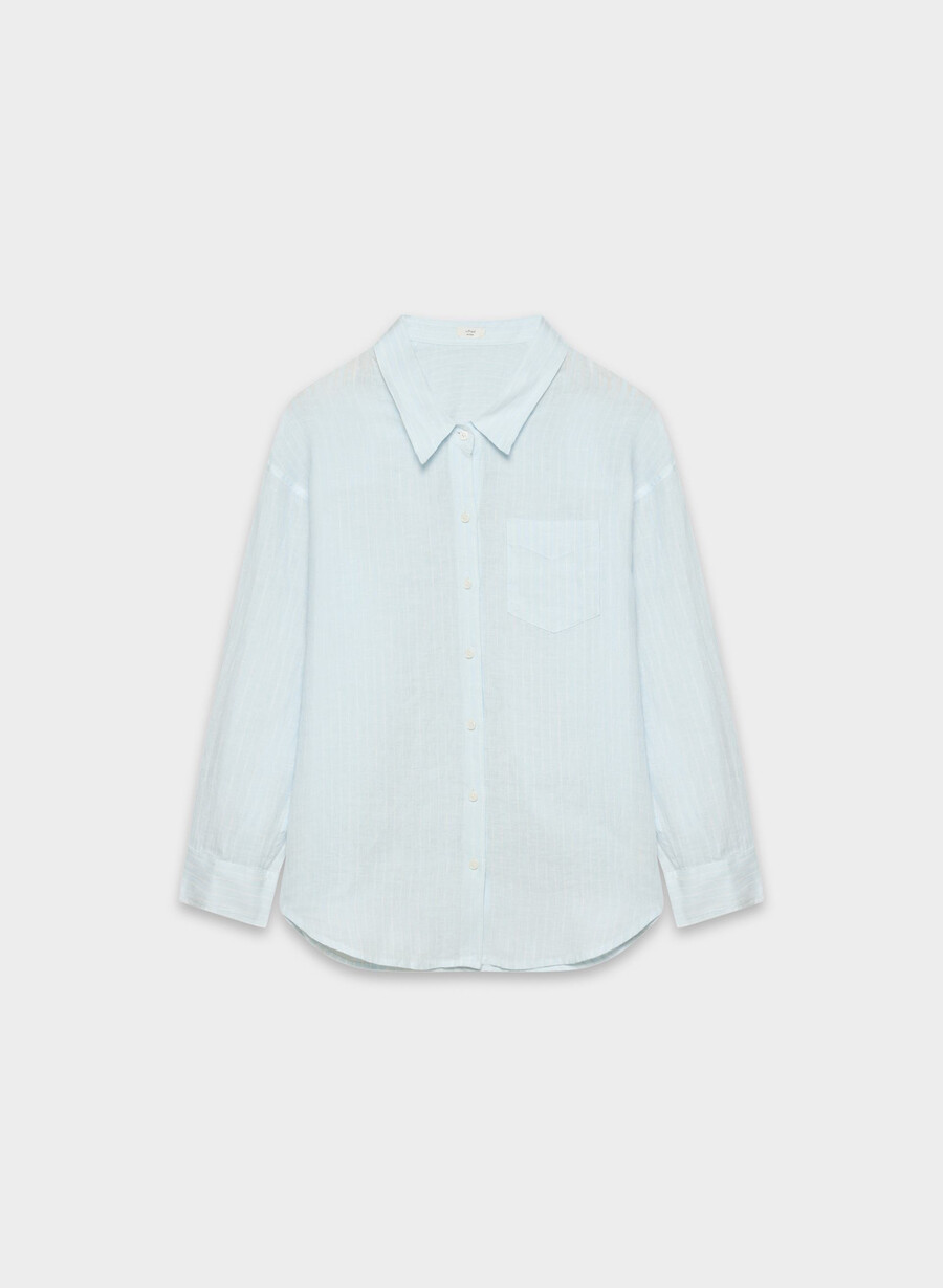 camicia in lino rilassata reminisce mtchl strp vla bl o