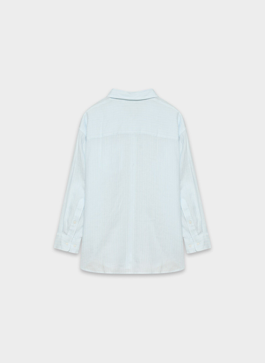 camicia in lino rilassata reminisce mtchl strp vla bl o