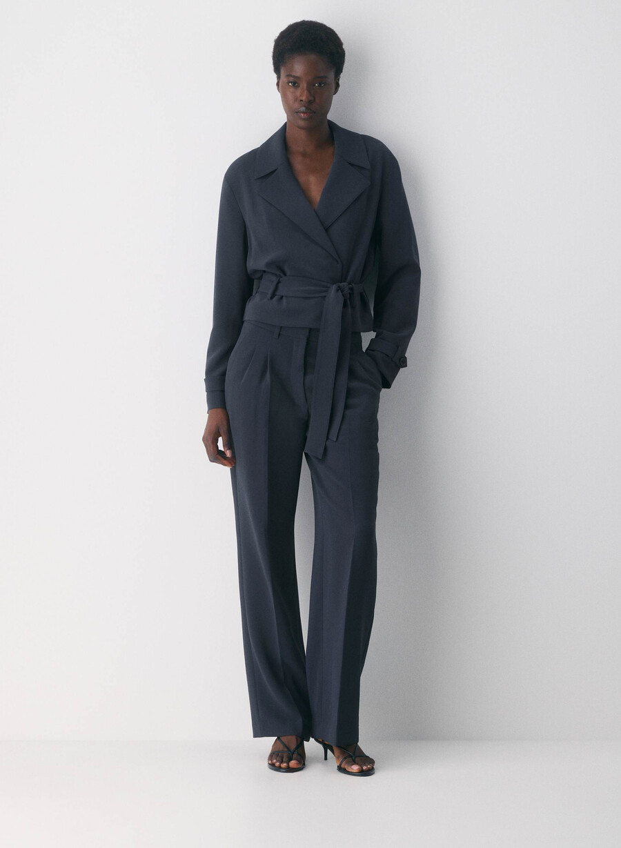 the effortless pant curve-fit - crepette dark navy