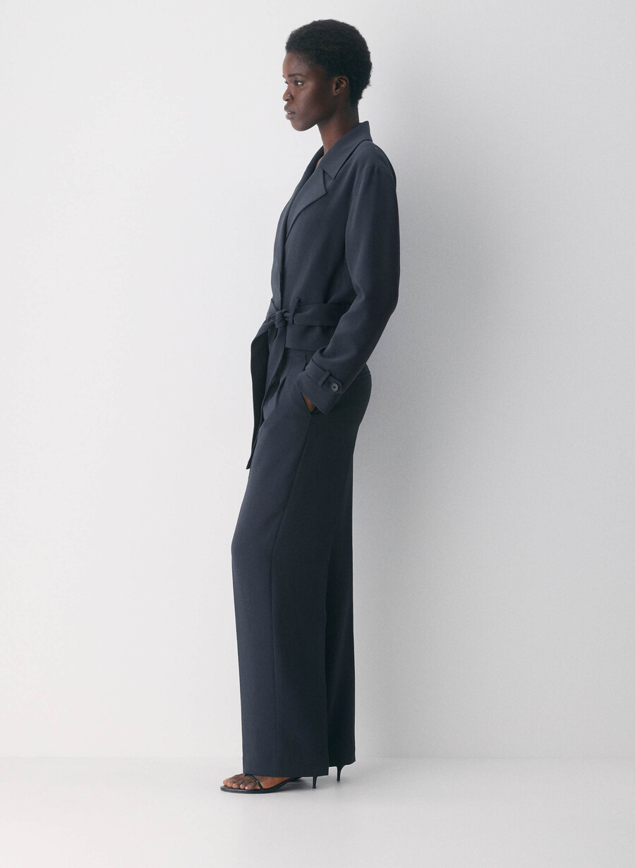 the effortless pant curve-fit - crepette dark navy