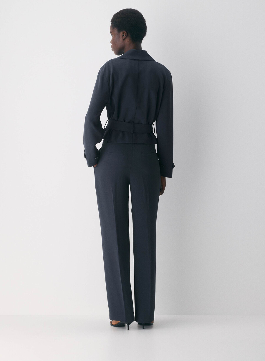 the effortless pant curve-fit - crepette dark navy