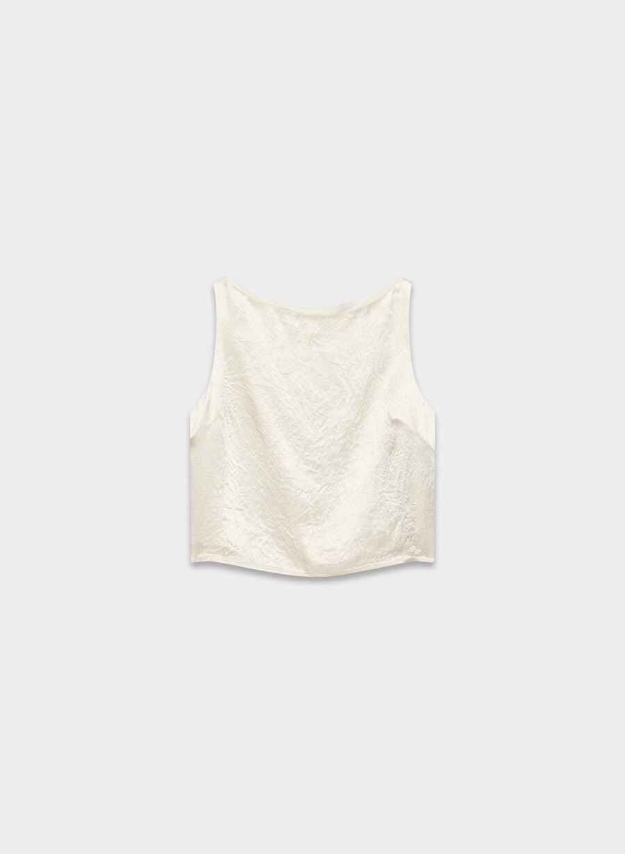 cunning satin top betulla chiara
