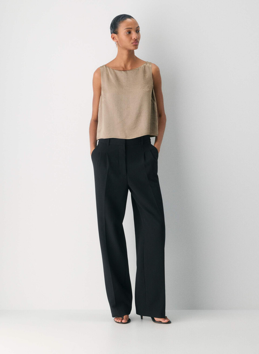 cunning satin top betulla chiara