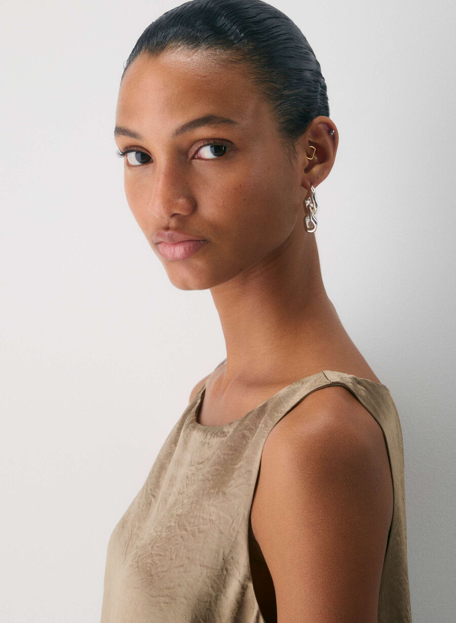 cunning satin top betulla chiara