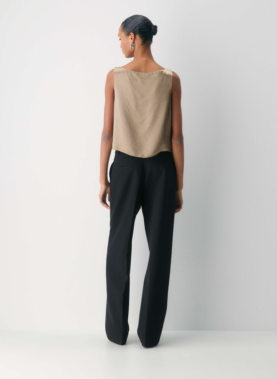 cunning satin top nomad taupe