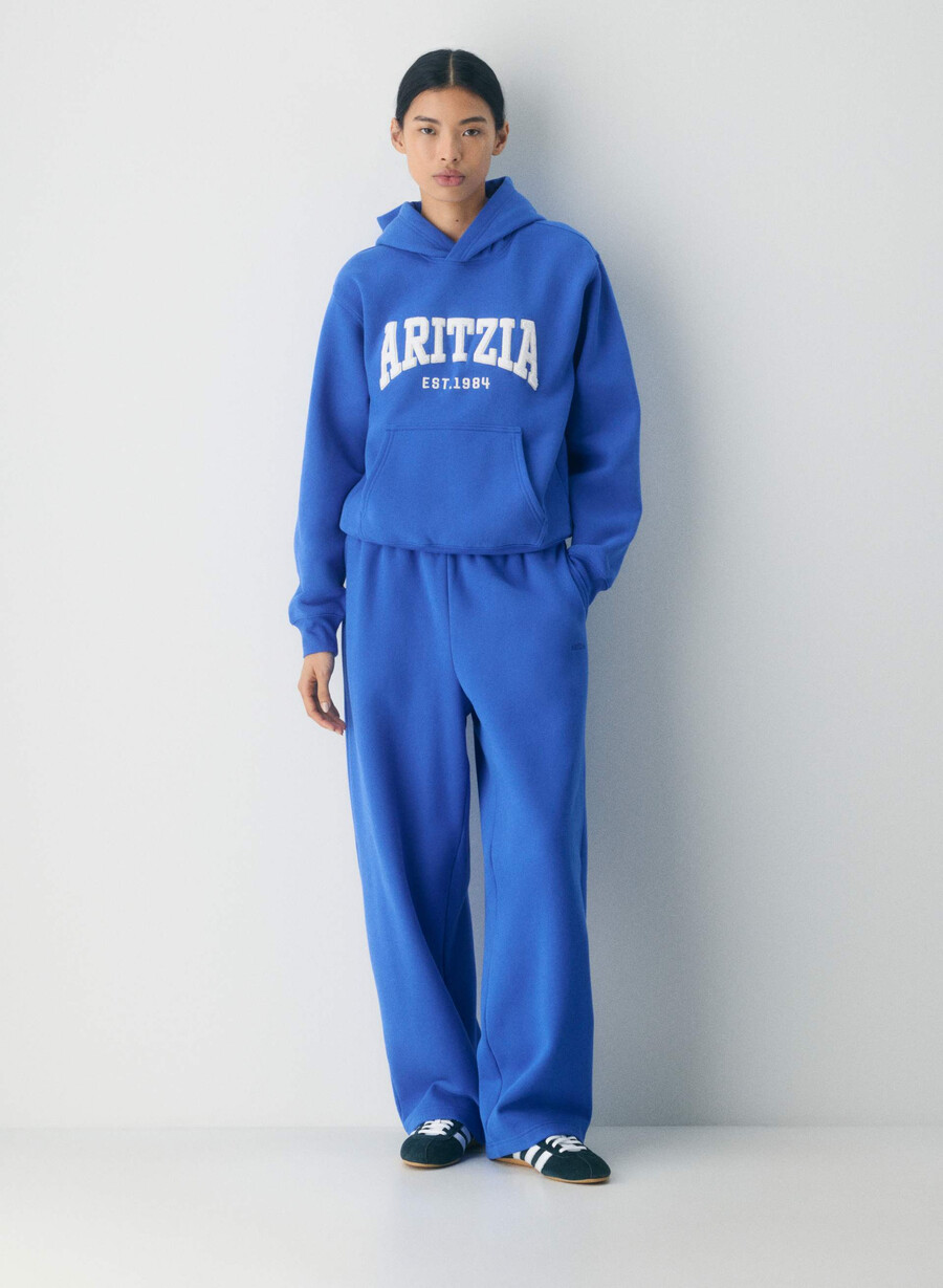 felpa con cappuccio cozy sweatfleece perfect jazz blue lght brch